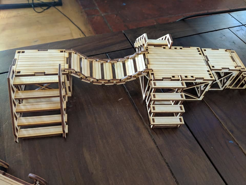 Laser Cut Mini Terrain Modular Platforms SVG File