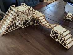 Laser Cut Mini Terrain Modular Platforms SVG File