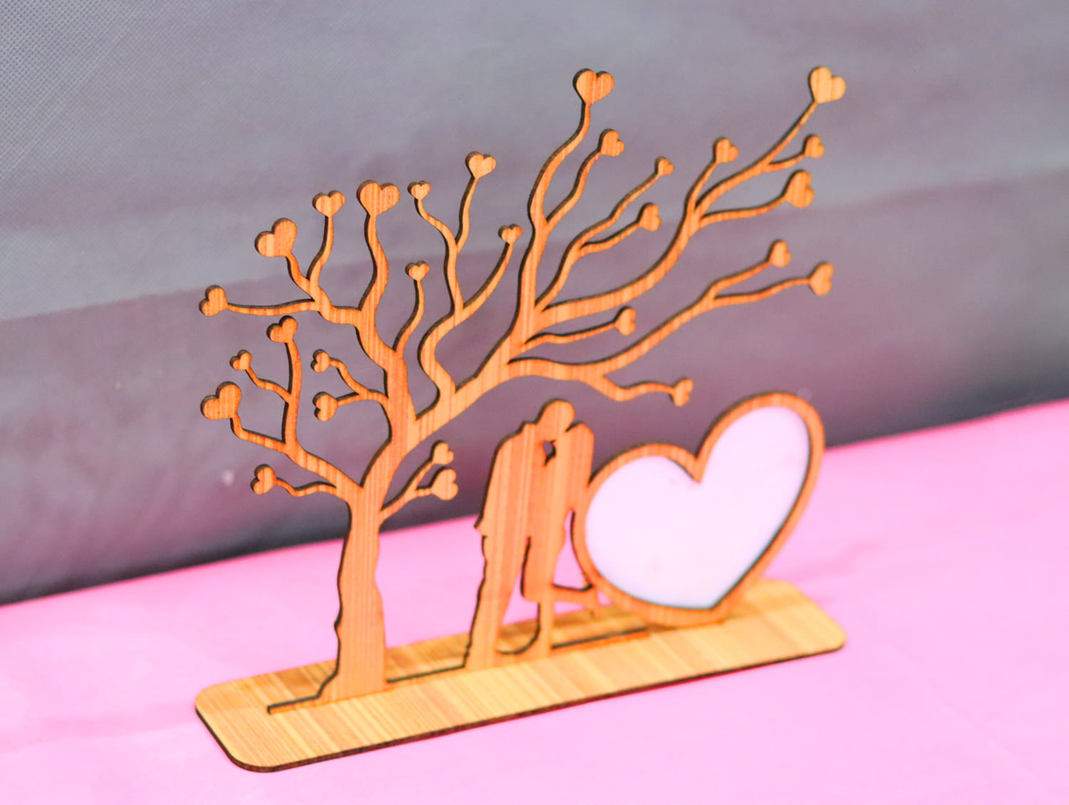 Laser Cut Valentine Photo Frame 3mm Free Vector