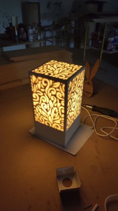 Лазерная резка декоративного ночного светильника