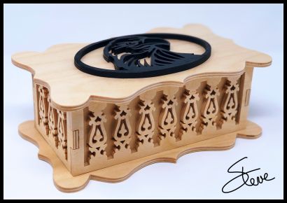 قالب CNC جعبه چوبی تزئینی برش لیزری