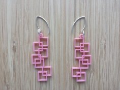 Laser Cut Earrings Design Template DXF File