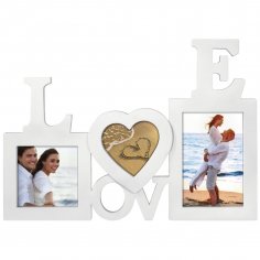 Laser Cut Lovers Photo Frames Free Vector