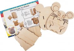 Laser Cut New Year Mouse Pencil Holder DXF File