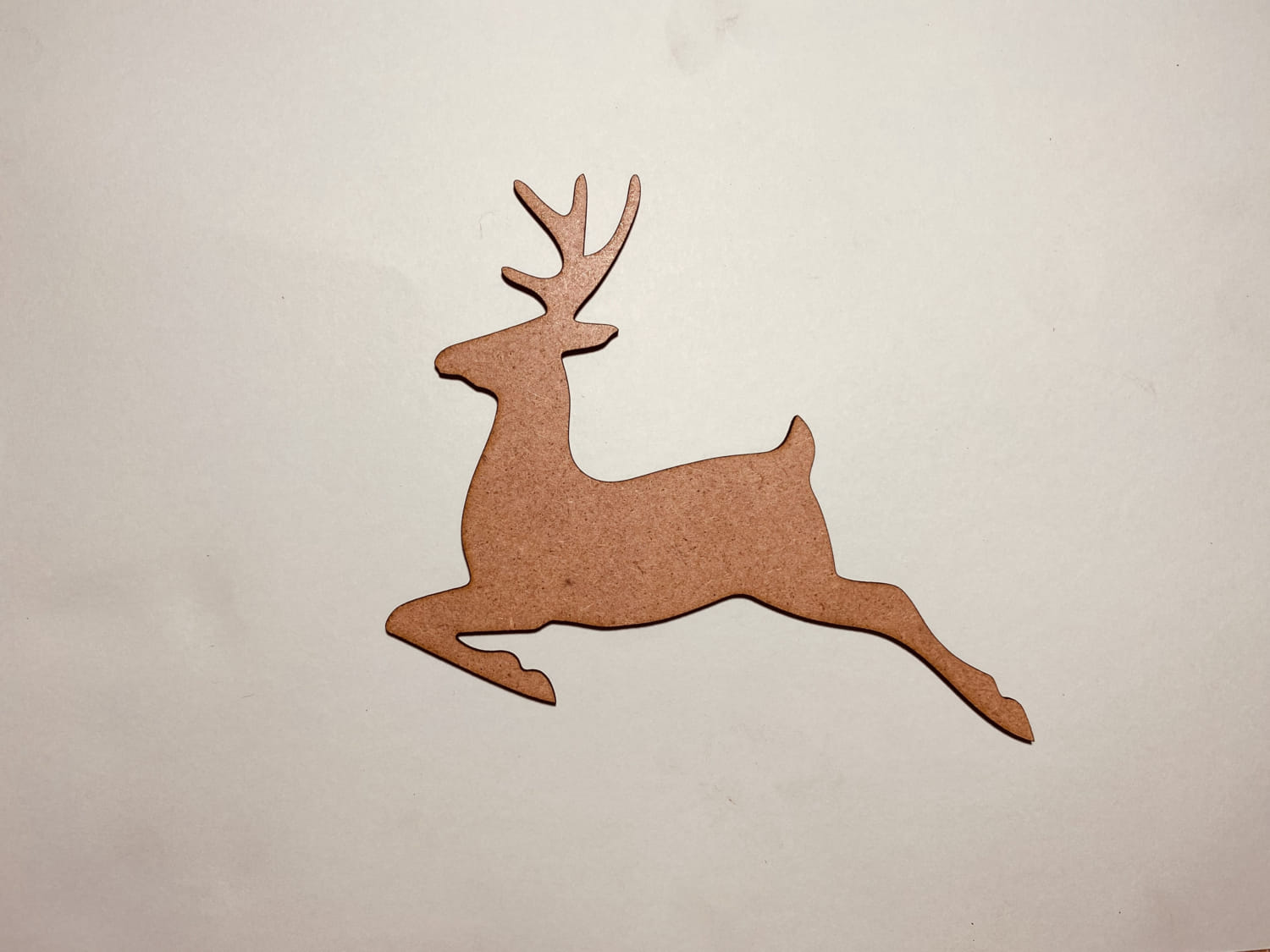 Laser Cut Unfinished Blank Christmas Reindeer Wood Cutout Free Vector