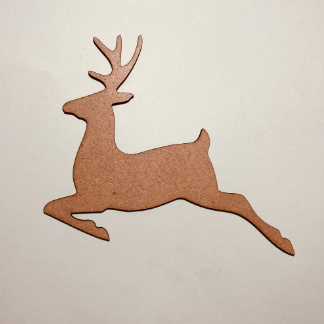 Laser Cut Unfinished Blank Christmas Reindeer Wood Cutout Free Vector