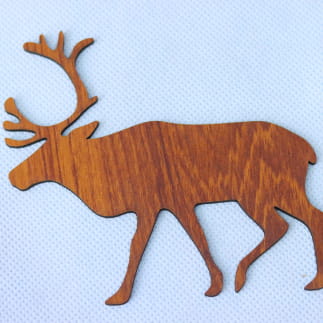 Laser Cut Unfinished Reindeer Wood Cutout Free Vector