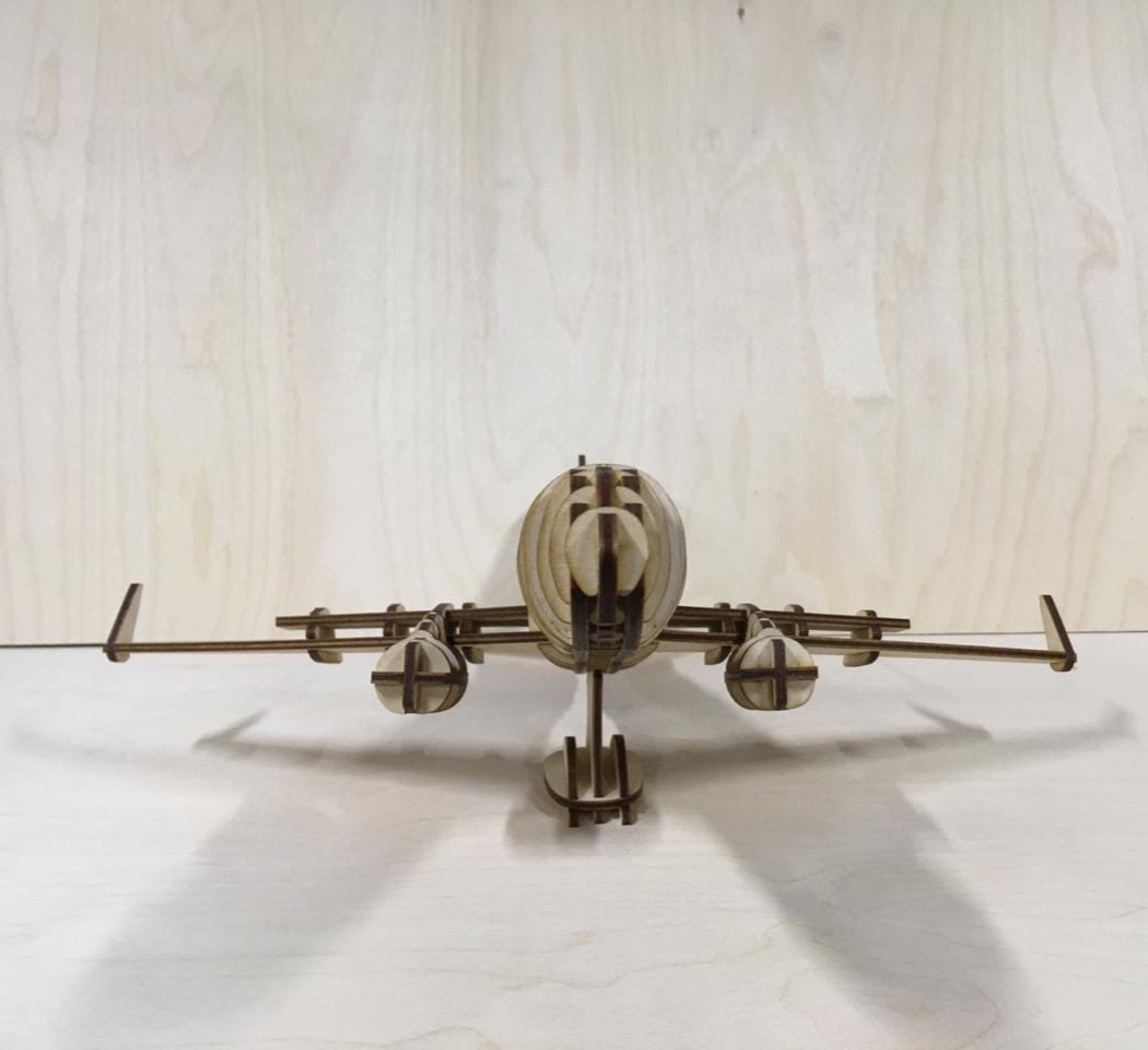 مدل سه بعدی هواپیما برش لیزری