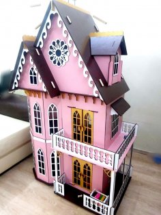 Лазерная резка кукольного домика Barbie Dreamhouse 152x95x55см 6мм