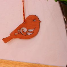 Laser Cut Bird Sparrow Shape Template Free Vector