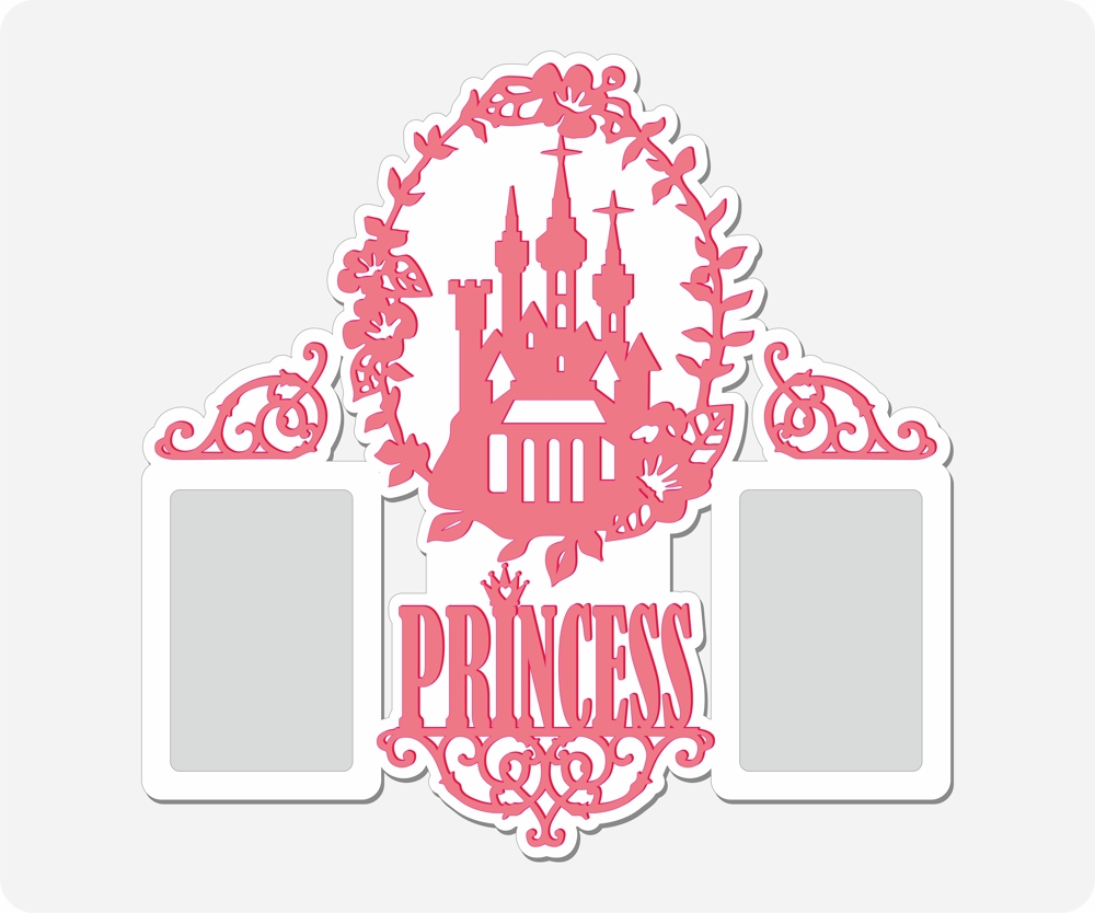 Laser Cut Princess Photo Frame Free Vector