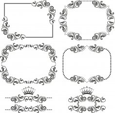 Ornament Border Set Free Vector