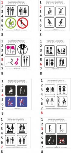Symbole de signe de toilette Wc toilettes