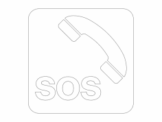 Karayolu dxf Dosyasında SOS işareti ve telefon kutusu