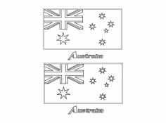 ऑस्ट्रेलिया का ध्वज dxf फ़ाइल