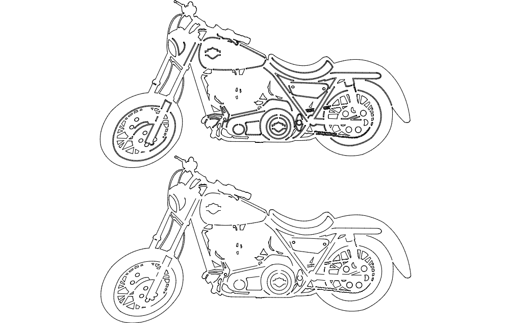 오토바이 dxf 파일