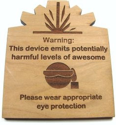 Laser Cut Ter Warning Label