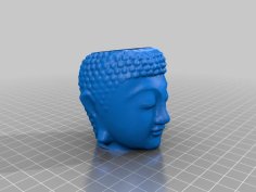 Buddha Haed Vase 3D Printer Model