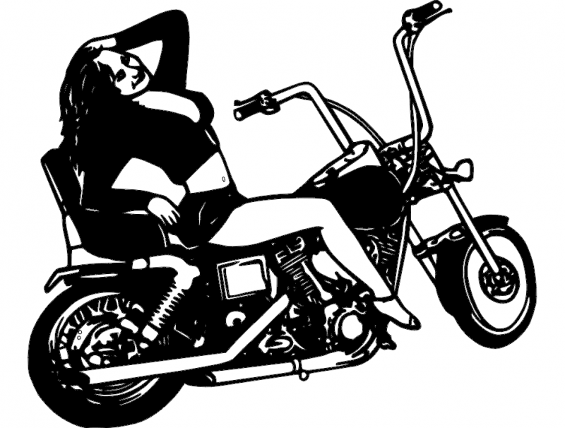 Harley Girl DXF-Datei