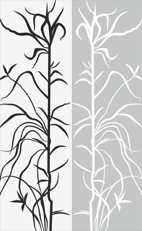Motif abstrait d'arbre et de feuille Motif de sablage