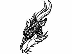 cabeça de dragão dxf arquivo