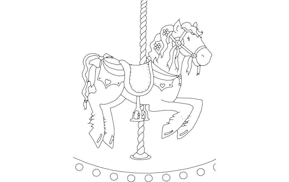 Horse Carousel dxf File