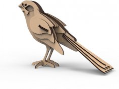 Sparrow 3D Puzzle Free Vector