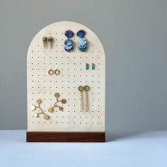 Laser Cut Desktop Earring Holder and Jewelry Display Stand