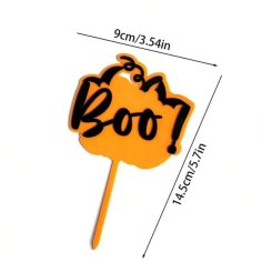 Laser Cut Acrylic Halloween Cake Topper