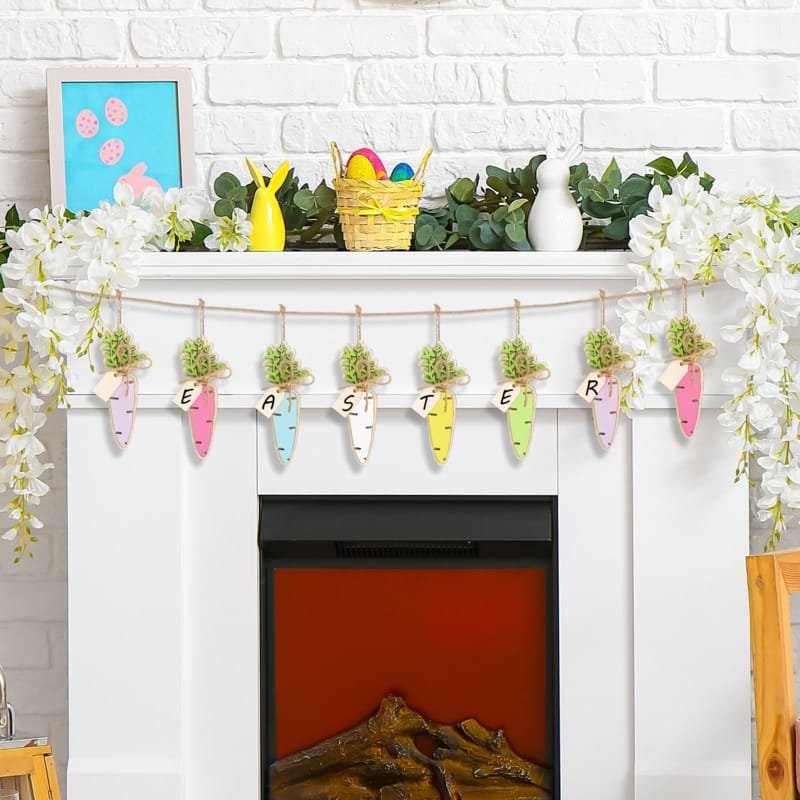 Laser Cut Easter Basket Name Tags Carrot Rustic Wooden Gift Tags