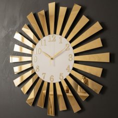 Laser Cut Modern Mirror Plexiglass Wall Clock Modern Fashion Clock