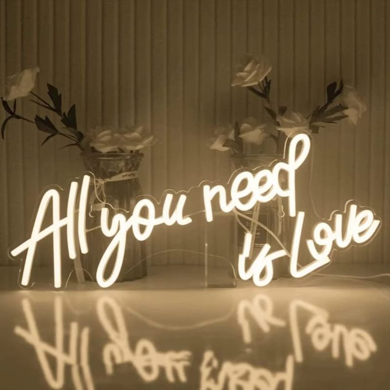Laser Cut All Your Need Is Love Neon Sign Large Led Neon Light