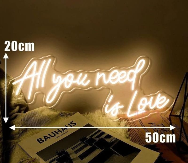 Laser Cut All Your Need Is Love Neon Sign Large Led Neon Light