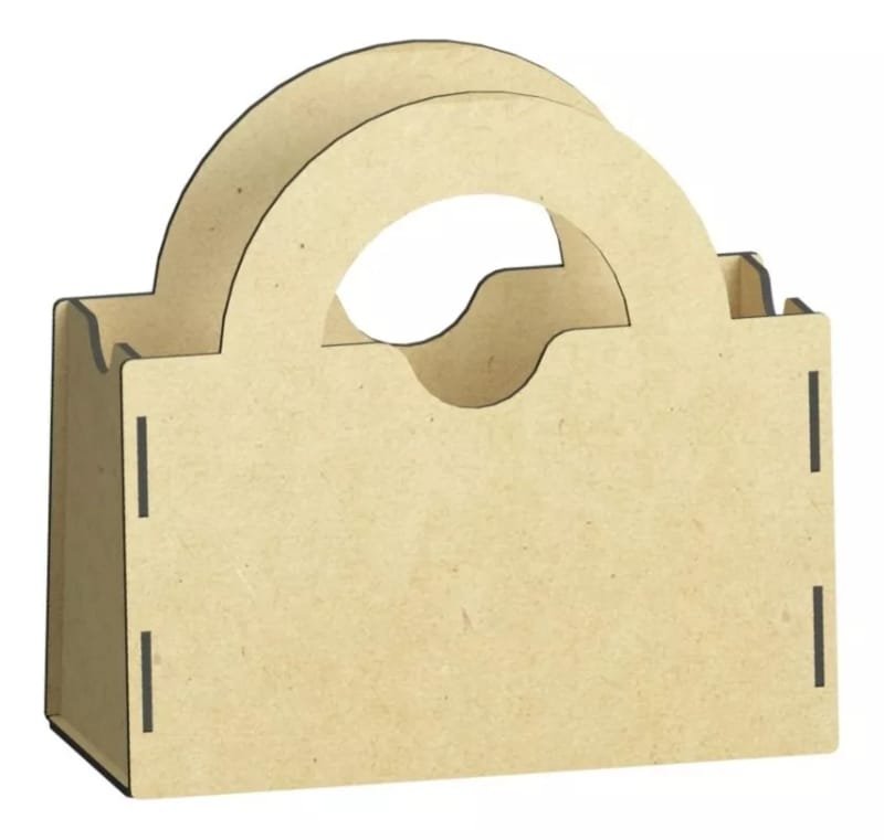 Laser Cut Candy Bag Wooden Candy Box Unfinished Mdf Handbag Gift Box