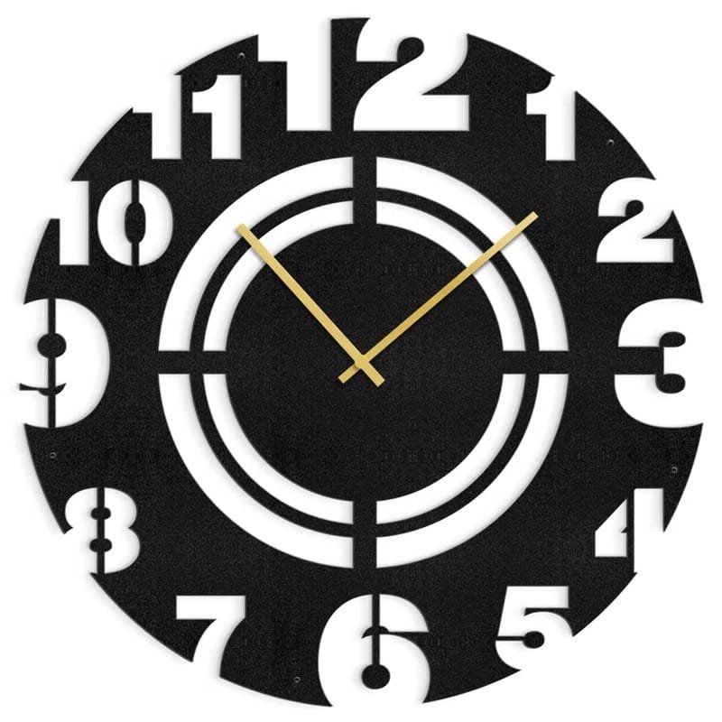 Laser Cut Modern Decor Numbers Wall Clock