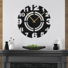 Laser Cut Modern Decor Numbers Wall Clock