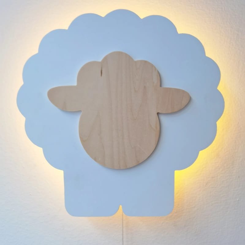 Laser Cut Cute Sheep Night Light – Sheep Lamp For Nursery Kids Room