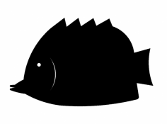 मछली सिल्हूट dxf फ़ाइल