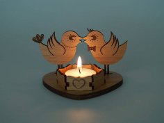 Uchwyt na świeczniki w kształcie serca