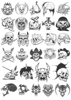 Skull vectors Free Vector