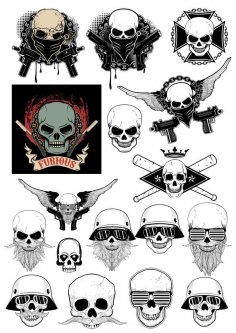 Gangster Skull Free Vector