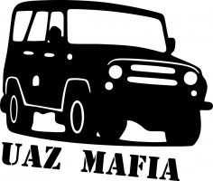 UAZ Mafia Sticker Vector Free Vector