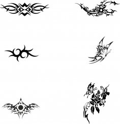 Black and white Tattoo Totem Vector Free Vector