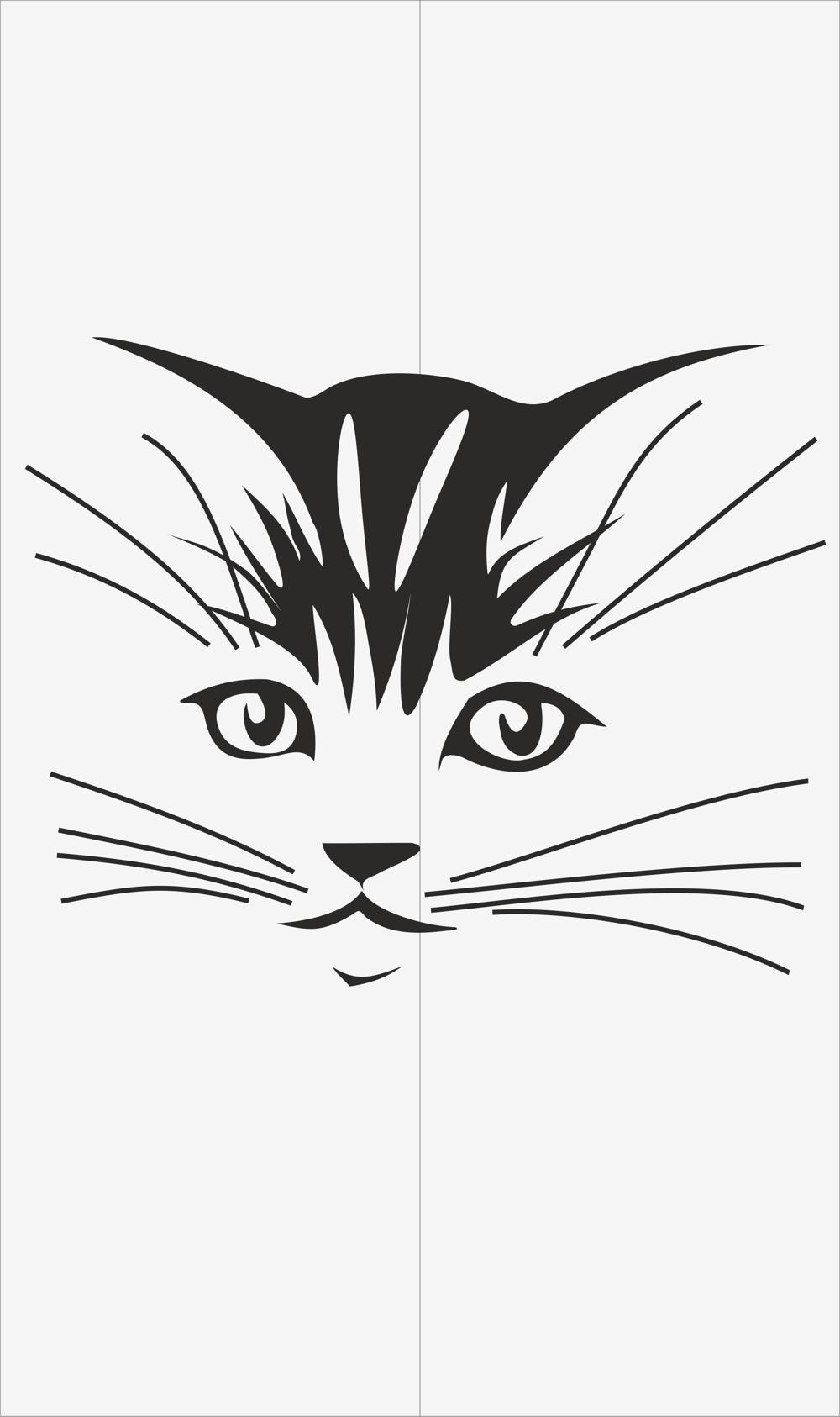 Наклейка с кошками для вектора стекла