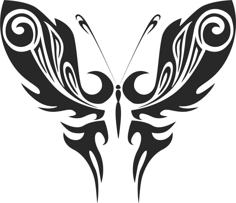 Абстрактные татуировки Волшебная бабочка вектор