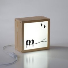 Light Box Swallows Free Vector