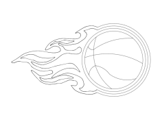 Arquivo dxf Flame Basketball
