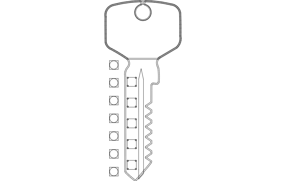 Файл dxf стеллажа для ключей