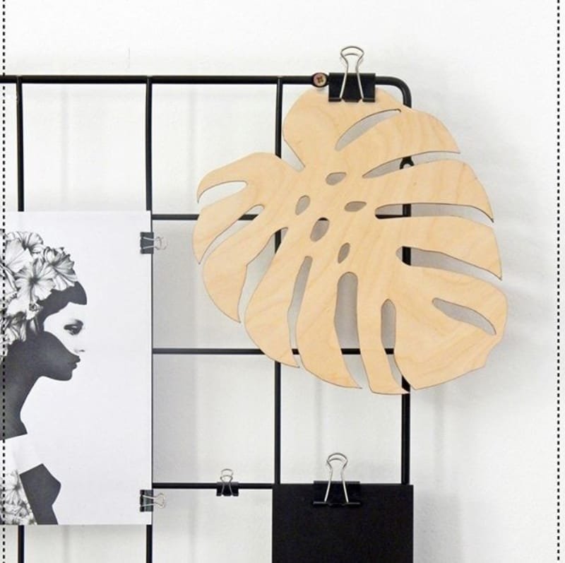 Laser Cut Nordic Style Wooden Turtle Leaf Ornament