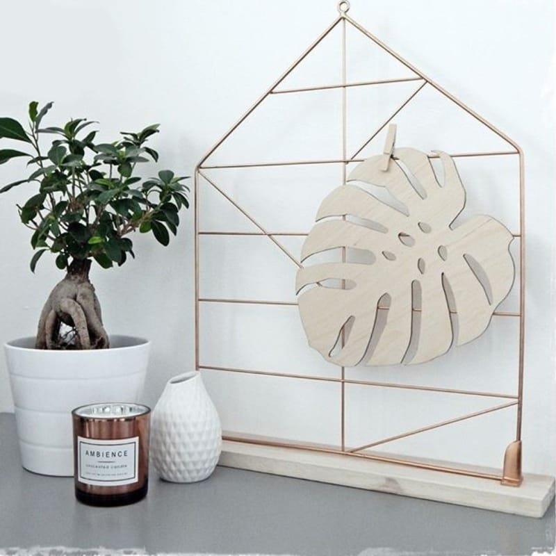 Laser Cut Nordic Style Wooden Turtle Leaf Ornament